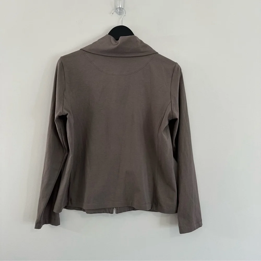 Eileen Fisher Organic Cotton Lycra Zip Up Jacket Size Small - Picture 3 of 12